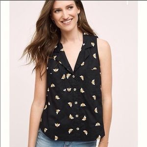Anthropologie HD in Paris Bee Blouse-Size Small